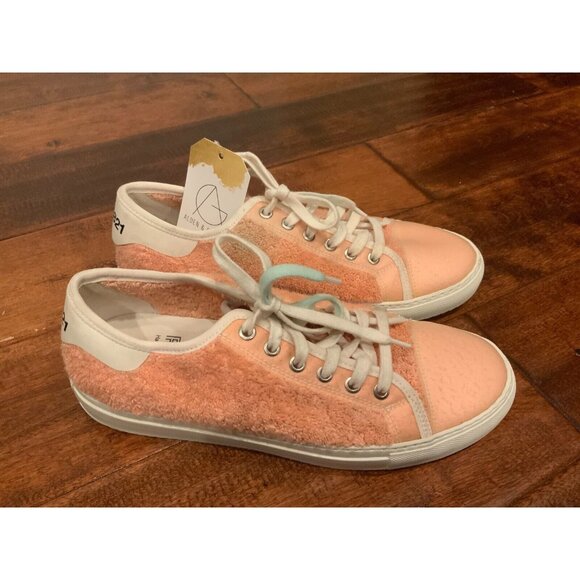 PS821 Pink  Terrycloth Lor Taffy Vegan Shoes Size 10 (US) 40 (IT) - Picture 1 of 6
